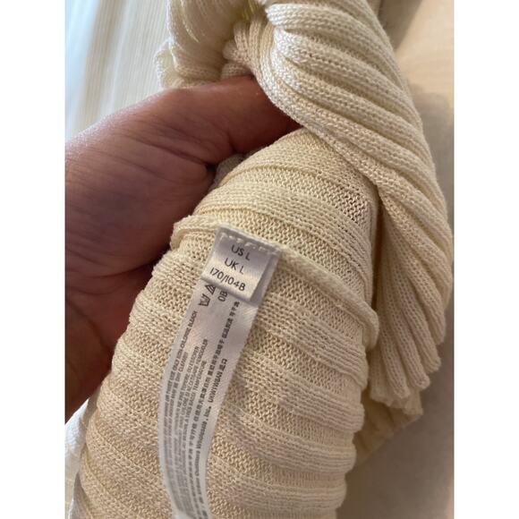 Free People Beach Nola Sweater Romper Gardenia Cream Color Large Womens - Picture 6 of 8